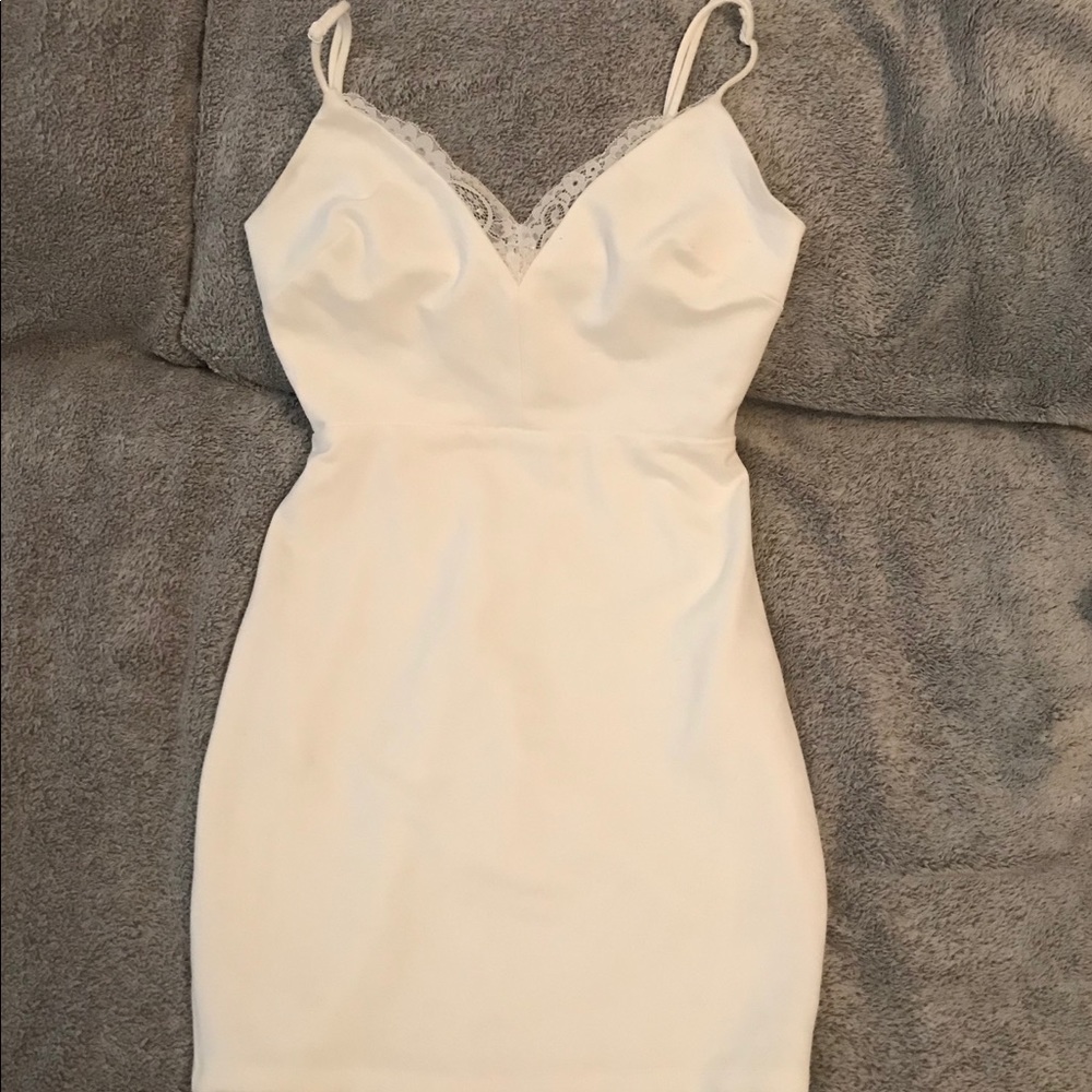 fitted white dress
